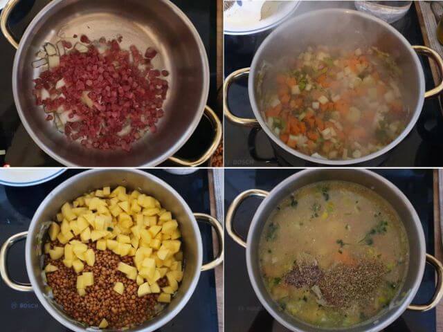 cooking frankfurt lentil soup